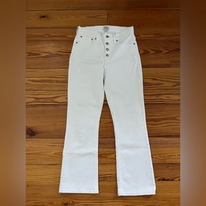 J. Crew 10" demi-boot crop jean in White